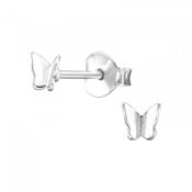 Childrens Sterling Silver Butterfly Earrings image