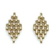 Vintage 18ct Yellow Gold Panther Link Drop Earrings image
