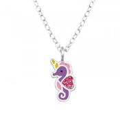 Childrens Sterling Silver Seahorse Necklace image
