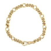 Vintage 9ct Yellow Gold Belcher Solid Link 8” Bracelet image
