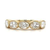 18ct Yellow Gold 1.37ct Laboratory Grown Horizontal Oval Diamond Ring image