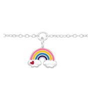 Children’s Sterling Silver Rainbow Bracelet. image