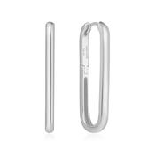 Ania Haie Silver Tube Oversized U Hoop Earrings
