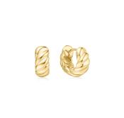 Ania Haie Gold Bold Texture Small Huggie Hoop Earrings image