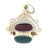 Vintage 9ct Yellow Gold Spinning Fob Pendant image