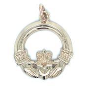 Vintage 9ct Yellow Gold Large Claddagh Pendant image