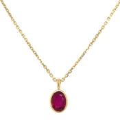 Tadgh Óg 18ct Yellow Gold 1.42ct Earth Grown Oval Cut Ruby Pendant image