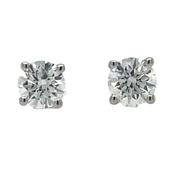 14ct White Gold Laboratory Grown 0.50ct Round Brilliant Diamond Earrings