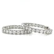 14ct White Gold Laboratory Grown 1.01ct Diamond Hoop Earrings image