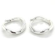 Sterling Silver Wavy Hoop Earrings image