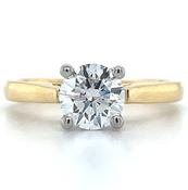 Victoria - 18ct Yellow Gold 1ct Laboratory Grown Round Brilliant Solitaire Engagement Ring image