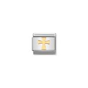 COMPOSABLE Classic RELIGIOUS in stainless steel and 18k gold Cross