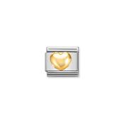 COMPOSABLE Classic LOVE in stainless steel with 18k gold Raised heart image
