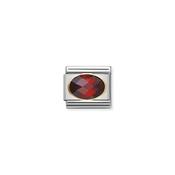 COMPOSABLE Classic FACETED CUBIC zirconia, stainless steel and 18k gold RED