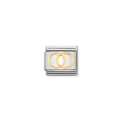 COMPOSABLE Classic DAILY LIFE in stainless steel with 18k gold Wedding rings