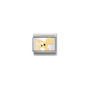 COMPOSABLE Classic EARTH ANIMALS in stainless steel with enamel and 18k gold Dog