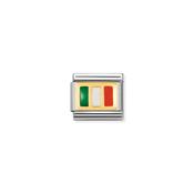 COMPOSABLE Classic EUROPE FLAG in stainless steel with enamel and 18k gold IRELAND