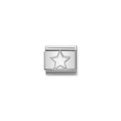 Composable Classic SYMBOLS in stainless steel , enamel and 925 sterling silver White Star
