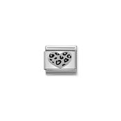 Composable Classic OXIDIZED SYMBOLS in st.steel and 925 sterling silver Leopard heart