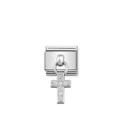Composable Classic CHARMS stainless steel and 925 sterling silver Cross
