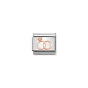 Composable Classic SYMBOLS steel and 9k rose gold Marriage Rings