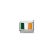 Composable Classic FLAGS in st.steel, enam.925 sterling silver Ireland Flag