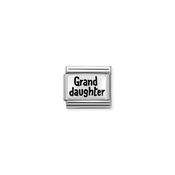 Composable Classic PLATES OXIDIZED steel and 925 sterling silver GRAND DAUGHTER