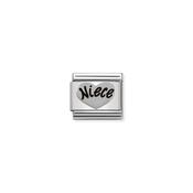 Composable Classic OXIDIZED SYMBOLS in st.steel and 925 sterling silver NIECE Heart