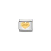 Composable Classic SYMBOLS and steel and 18k gold Mum heart image