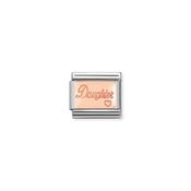Composable Classic PLATES in stainless steel with 9k rose gold CUSTOM Daughter plate