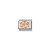 Composable Classic Symbols in stainless steel with 9k rose gold and CZ Tree of Life