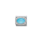 Comp. Classic hard stones stainless steel, rich 925 sterling silver setting TURQUOISE