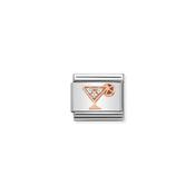 Composable Classic Symbols in stainless steel with 9k rose gold and CZ Cocktail image