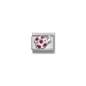 Composable CL SYMBOLS steel , Cubic zirconia and 925 sterling silver RED Ladybug