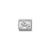 Composable CL SYMBOLS steel , Cubic zirconia and 925 sterling silver WHITE dragonfly