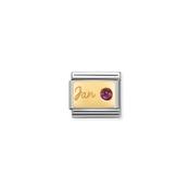 Composable Classic MONTH STONE in steel, January -December stones and 18k gold image