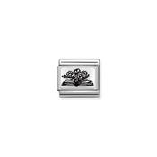 Composable Classic PLATES (IC) steel and 925 sterling silver Book With FLOWERS