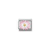 Composable CL SIMBOLS stainless steel, enamel, Cub. Zirc and 925 sterling silver ROSE flower