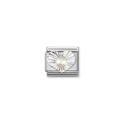 Composable Classic STONES, steel, etching details HEART 925 sterling silver WHITE PEARL