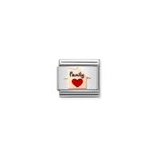 Composable Classic SYMBOLS steel, enamel and 9k rose gold Red Heart House