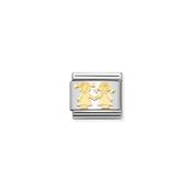 Composable Classic SYMBOLS and steel and 18k gold Sisters