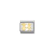 Composable Classic SYMBOLS and steel and 18k gold Sister and brother