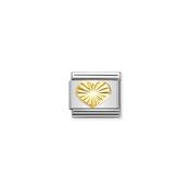 Composable Classic SYMBOLS steel and 18k gold Diamond-coated Heart