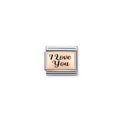 Composable Classic PLATES (IC) steel and 9k rose gold I love you