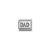 Composable Classic PLATES OXIDIZED steel and 925 sterling silver Dad (new)