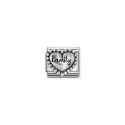 Composable Classic OXIDIZED SYMBOLS in st.steel and 925 sterling silver Heart with dots Family