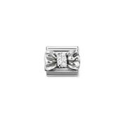Composable CL SYMBOLS OX steel, Cz and 925 sterling silver Bow WHITE