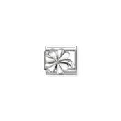 Composable Classic OXIDIZED SYMBOLS in st.steel and 925 sterling silver Four-leaf clover