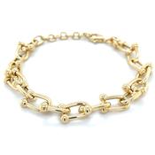 Golden Chunky Industrial Style Bracelet