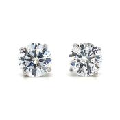 Sterling Silver Cz 7mm Round Stud Earrings image